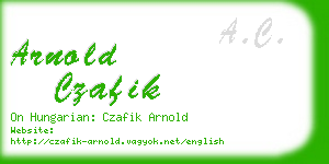 arnold czafik business card